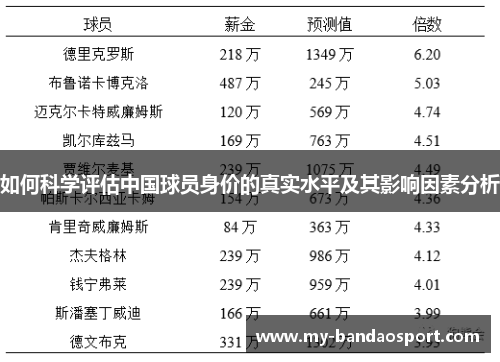 如何科学评估中国球员身价的真实水平及其影响因素分析